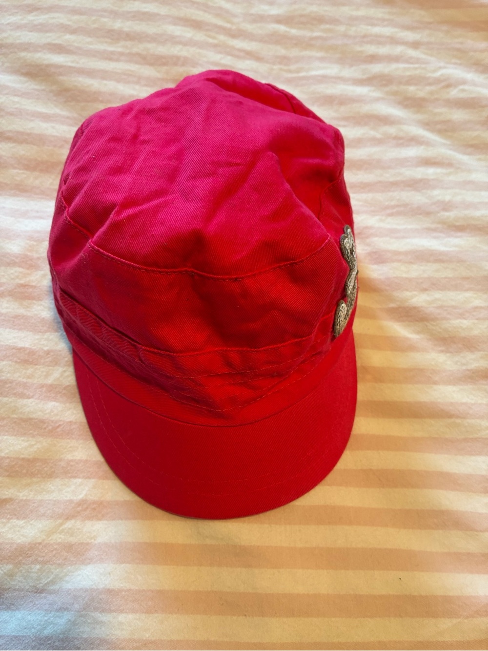 Kids Red Cotton Cap - Unbranded